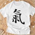 Qi Energy Chi Or Ki Chinese Calligraphy Character T-Shirt Geschenke für alte Männer