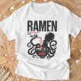 Ramen Anime Manga Kawaii Otaku Fashion Backprint Streetwear Gray T-Shirt Geschenke für alte Männer