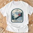 Ski Saalbach Retrointage Style Saalbach Skiing Gray T-Shirt Geschenke für alte Männer