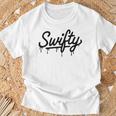 Swifty Fan Merch Ns First Name Taylor Outfit Drip Gray T-Shirt Geschenke für alte Männer