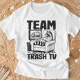 Team Trash Tv Raccoon Gray T-Shirt Geschenke für alte Männer