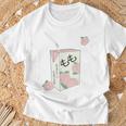 Texto Japonés De Los 90 Jugo De Durazno Estético Otaku Anime T-Shirt Geschenke für alte Männer