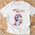 Unicorn Lets Party Outfit Boys Party Unicorn T-Shirt Geschenke für alte Männer