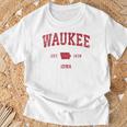 Waukee Iowa Iaintage-Sportdesign Roter Druck T-Shirt Geschenke für alte Männer