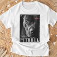 Wild Dog Terrier Bulldog Dog Owner Backprint Pitbull T-Shirt Geschenke für alte Männer