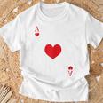 Women's Heart Ass Costume Playing Card Game Poker Skat Carnival T-Shirt Geschenke für alte Männer