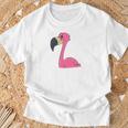 Women's Pink Flamingo In Pocket T-Shirt Geschenke für alte Männer