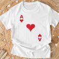 Women's Playing Card Heart Ace Card Costume Fancy Dress Ass Groups T-Shirt Geschenke für alte Männer