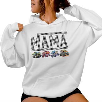 Mama Truck Mom Monster Trucks Are My Jam Truck Lovers Mother Women Hoodie - Thegiftio UK