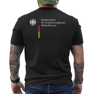 German Federal Institute For Responsible Alcohol Consumption T-Shirt mit Rückendruck - Geschenkecke