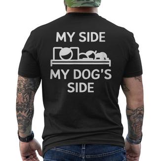 Mon Côté Du Lit Le Côté Du Lit De Mon Chien Dog Lovers T-shirt imprimé au dos - Cadeauxyz