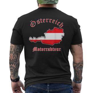 Motorcycle Austria Motorcyclists Alps & Passtour T-Shirt mit Rückendruck - Geschenkecke