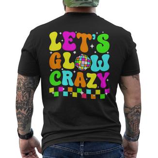 Party 80S Group Team Lets Crazy Retro Colorful Quote Glowing Men's T-shirt Back Print - Monsterry