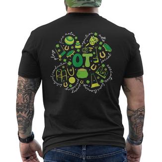 Shamrock Occupational Therapy St Patrick's Day Ot Ota Cota Men's T-shirt Back Print - Monsterry