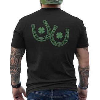 St Patrick Day Horseshoe Men's T-shirt Back Print - Monsterry