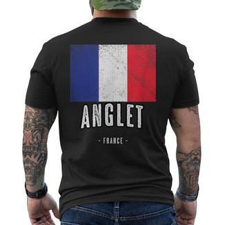 Ville De Anglet France Fr Drapeau Français T-shirt imprimé au dos - Cadeauxyz