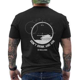 World Of Tanks Don't Drink And Aim T-Shirt mit Rückendruck - Seseable