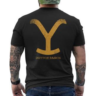 Yellowstone Dutton Ranch Gold Y Logo S T-Shirt mit Rückendruck - Geschenkecke