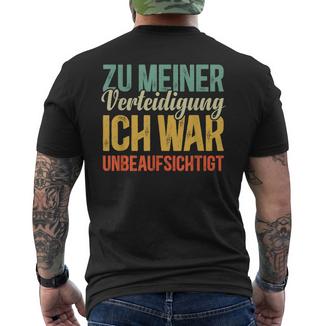 Zu Meinererteidigung Sayings S T-Shirt mit Rückendruck - Geschenkecke