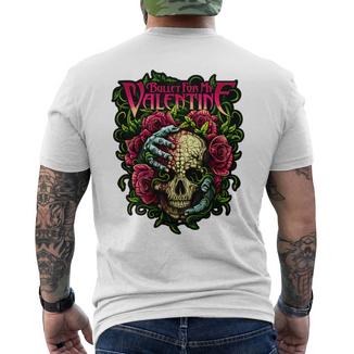 Bullet Myalentine Horror With Skull Roses And Red Blood T-Shirt mit Rückendruck - Geschenkecke