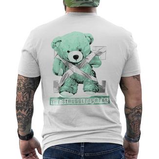 Mint Foam Green Color Match Men's T-shirt Back Print - Monsterry