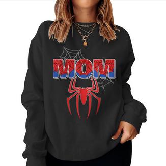 Spider Mom Family Birthday Boy Retro Mother's Day Women Sweatshirt - Thegiftio UK