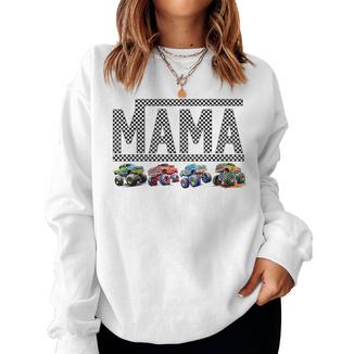 Mama Truck Mom Monster Trucks Are My Jam Truck Lovers Mother Women Sweatshirt - Thegiftio UK