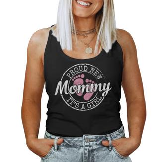 Proud New Mommy It's A Girl Mom To Be 1St Time Mother Women Tank Top - Thegiftio UK