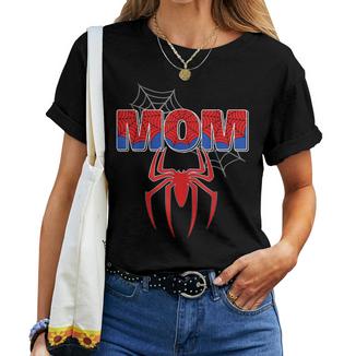 Spider Mom Family Birthday Boy Retro Mother's Day Women T-shirt - Thegiftio UK