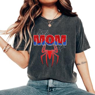 Spider Mom Family Birthday Boy Retro Mother's Day Women's Oversized Comfort T-Shirt - Thegiftio UK