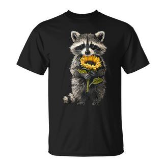 Raccoon Sunflower Unisex T-Shirt – Cute Floral Gift - Raccsy CA