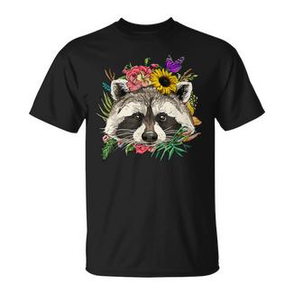 Raccoon Lover Unisex T-Shirt | Floral Trash Panda Design - Raccsy CA