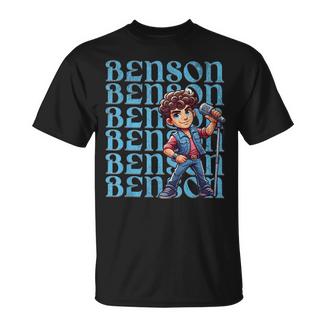 Benson First Name T With Mic Personalized Vintage T-Shirt - Monsterry
