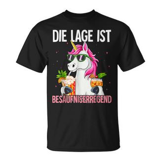 Die Lage Ist Besäufniserregend Ich Bin Dier Um Zu Feiern T-Shirt - Geschenkecke