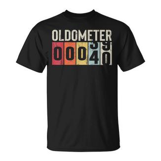 Divertido 40 Años Oldometerintage 40 Cumpleaños Odómetro Camiseta unisex - Regaloses