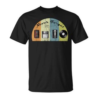 Gamer Dj Never Forget Nostalgia intage Retro T-Shirt - Seseable