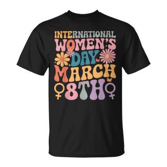 Groovy Día Internacional De La 2025 8 De Marzo Es Niñas Camiseta unisex - Regaloses