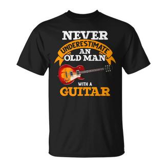Guitarra Hombre Anciano Rockero Músico Música Guitarrista Camiseta unisex - Regaloses