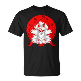 Kitsune Nine Tailed Mask Fox Lover Camiseta unisex - Regaloses