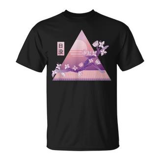 Mashup Japonaisaporwave Cherry Blossom Tree Mashup Graphic T-Shirt - Cadeauxyz