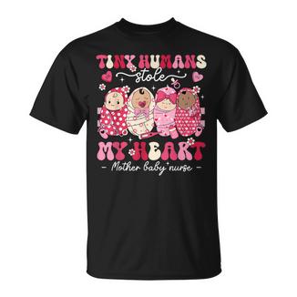 Mother Baby Nurse Tiny Humans Stole My Heart Valentines Day T-Shirt - Thegiftio UK