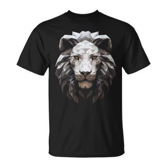 Polígono León Blanco Arte Animal León Camiseta unisex - Regaloses