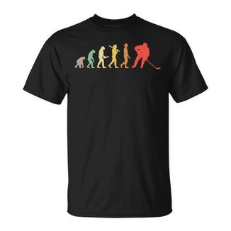 Regalo Para Jugadores De Hockey Sobre Hielo Evolución Retro Camiseta unisex - Regaloses