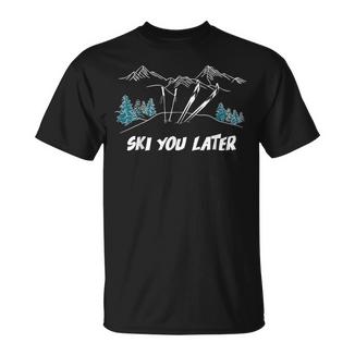 Ski You Later Winter Sportsintage Powder Snow Skiing T-Shirt - Geschenkecke