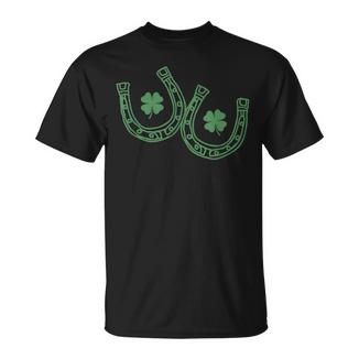 St Patrick Day Horseshoe T-Shirt - Monsterry