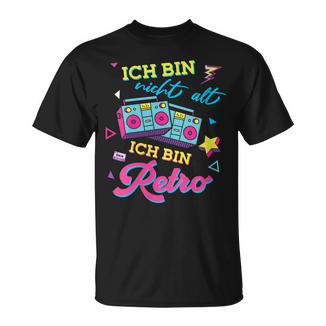 Women's With-Neck Ich Bin Nicht Alt Ich Bin Retro 70S 80S 90S T-Shirt - Seseable