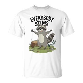 Autism Awareness Raccoon Unisex T-Shirt - Support Everybody Stims - Raccsy CA