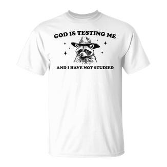God Test Raccoon T-Shirt | Unisex Humor Tee for Faith Lovers - Raccsy CA