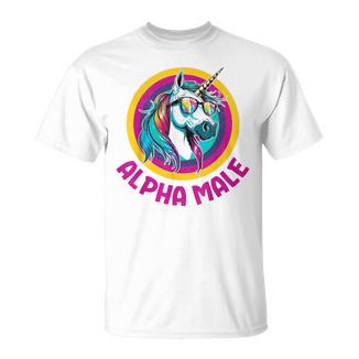 Alfa Macho Unicornio Arcoíris Divertido Irónico Humor Camiseta unisex - Regaloses