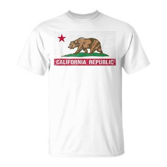 California Republic Flag Distressed Classic Camiseta unisex - Regaloses